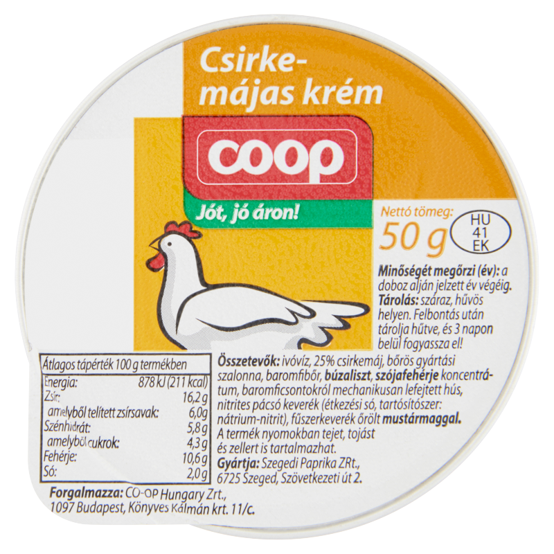 Coop csirkemájas krém 50g
