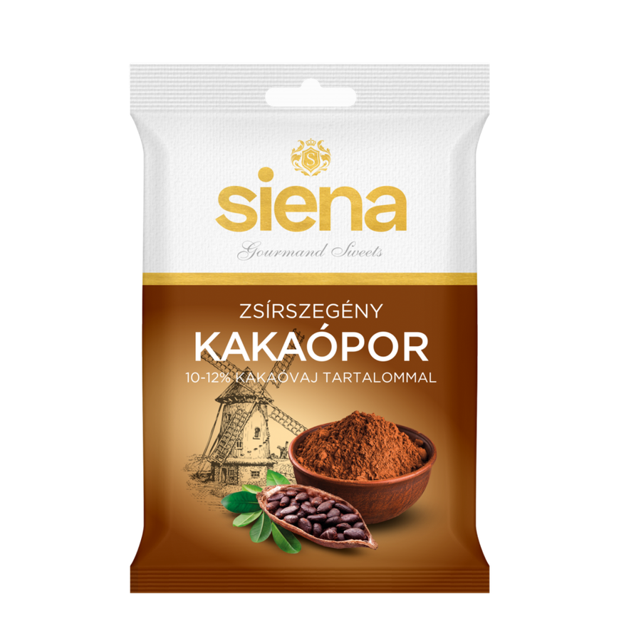 Siena zsírszegény kakaópor 75g 10-12%