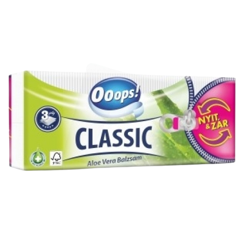 Ooops! papír zsebkendő 3rtg Aloe Vera 90db