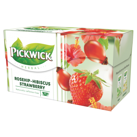 Pickwick csipkebogyó-hibiszkus-eper gyógytea 20x2,5g