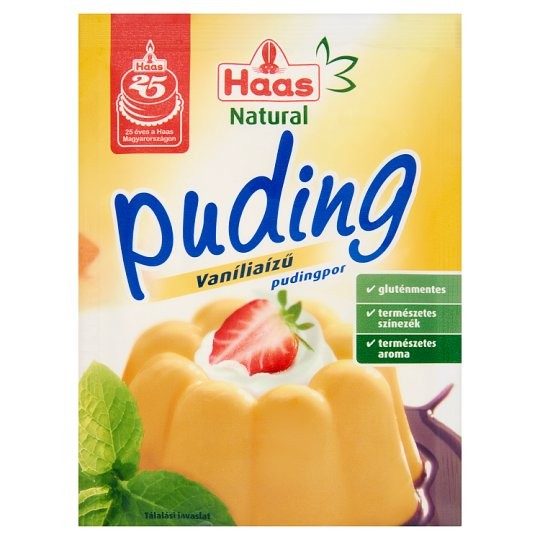 Haas gluténmentes vaníliaízű pudingpor 40g