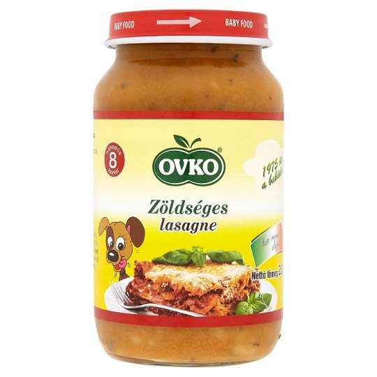 Ovko zöldséges lasagne sajttal 8hó 220g