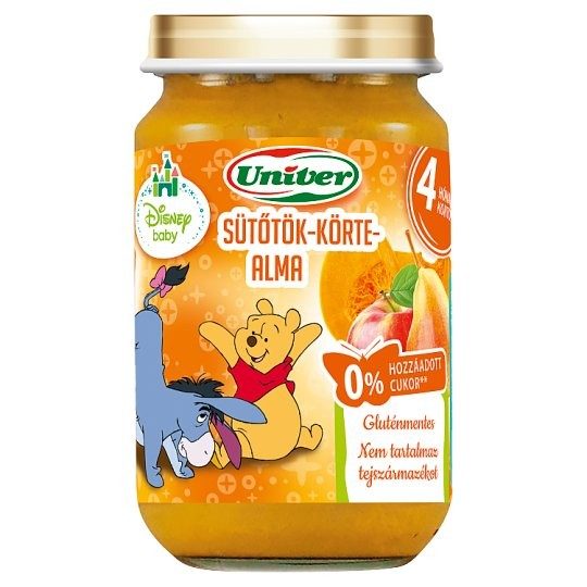Univer bébiétel sütőtök-körte-alma 163g 4hó