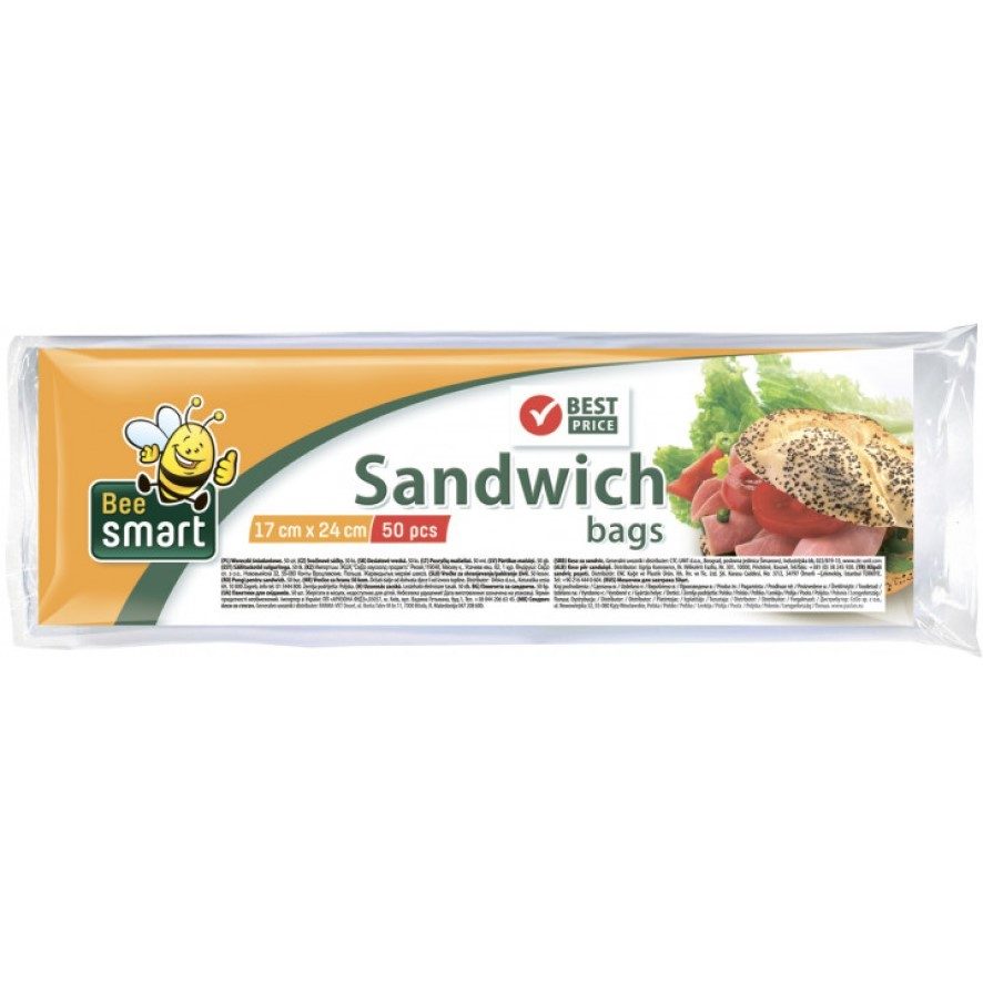 Bee Smart szendvicszacskó 100 db 17cm*24