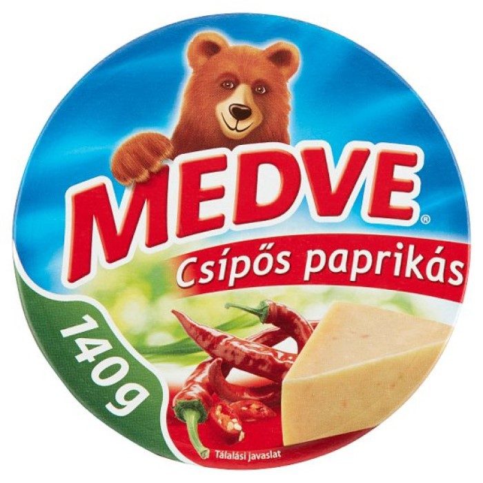 Medve sajt csípős paprikás 140g