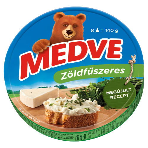 Medve sajt 140g zöldfűszeres
