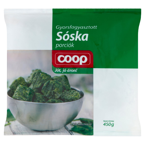 Coop fagyasztott sóska porciók 450g