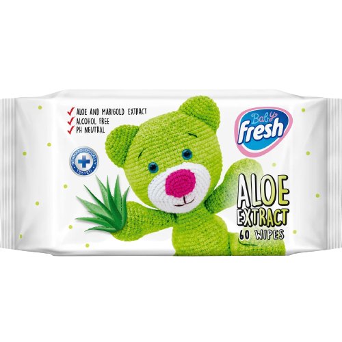 Fresh Baby Aloe nedves törlőkendő 60db