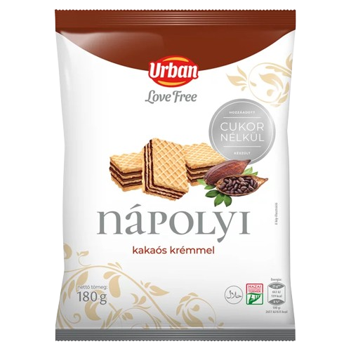 Urbán hozzáadott cukor nélküli kakaós nápolyi 180g