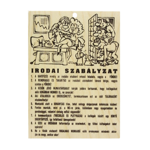 FT008 irodai szabályzat