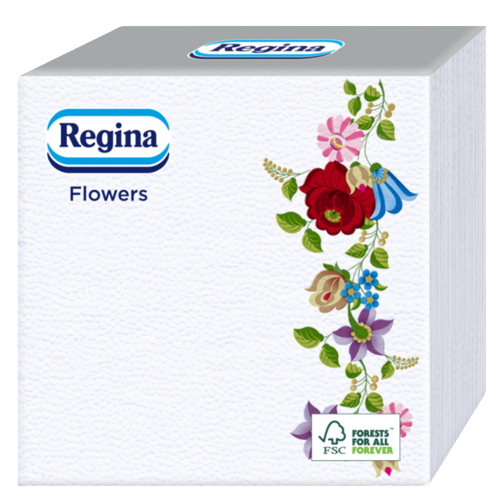 Regina Flowers kalocsai mintás szalvéta 1rétegű 33x33cm 45db