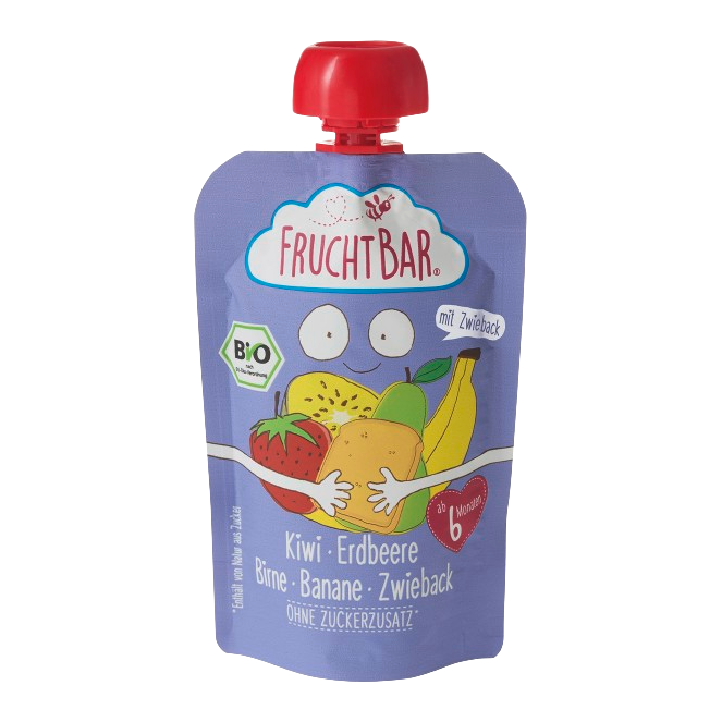Fruchtbar bio kiwi,eper,körte,banán kétszersült 6h 100g