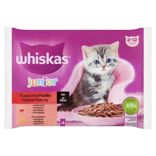 Whiskas cat 4x85g alutasakos Junior klasszikus