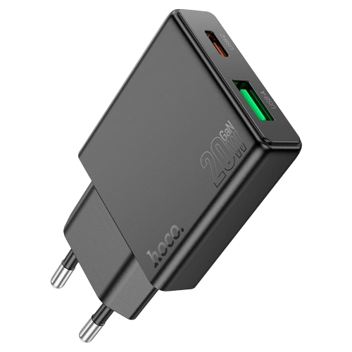 HOCO N38 DELG. PD20W+QC3.0 DUPLA HÁL.TÖL. (USB - TYPE-C) FEK.