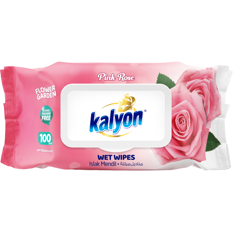 Kalyon nedves törlőkendő rózsa 100db fliptop
