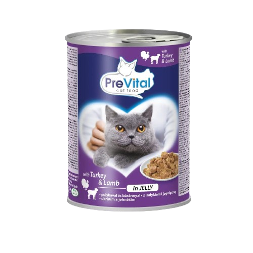 Prevital cat 415g konzerv zselé pulyka-bárány