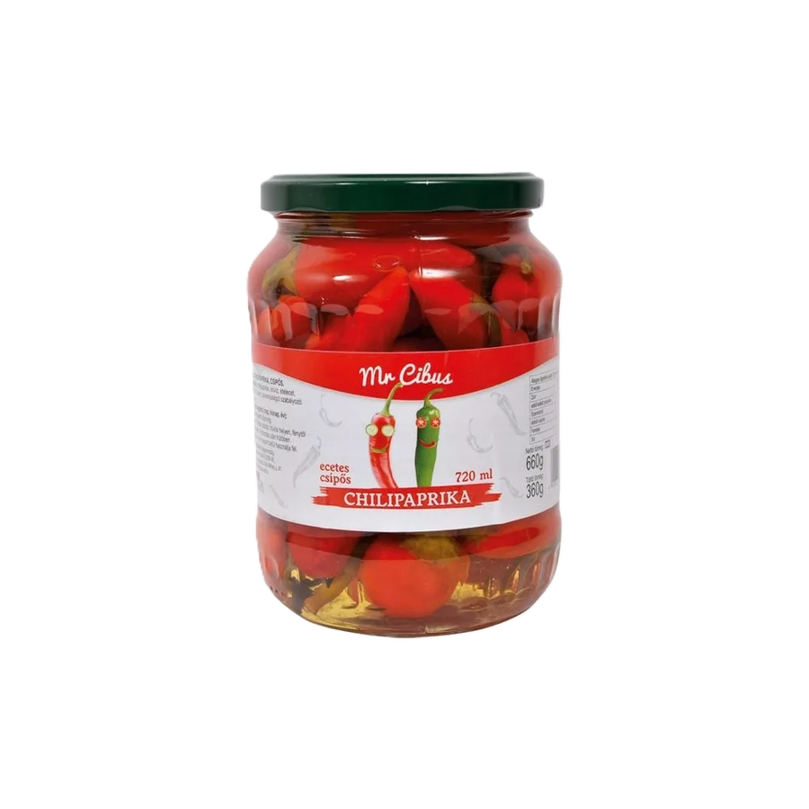 Mr.cibus ecetes, csipős chilipaprika 720ml