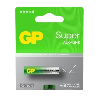 GP Super Alkáli elem AAA 4db B01114
