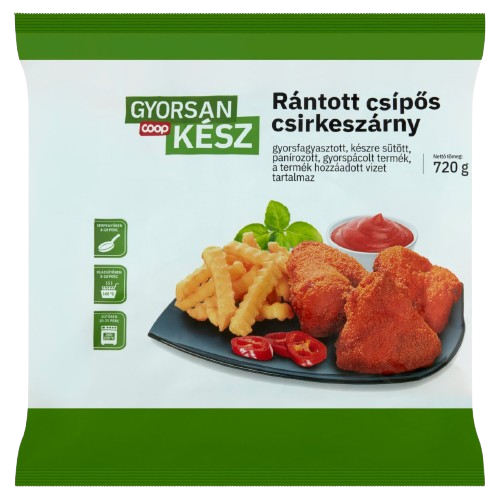 Coop Gyorsan Kész gyorsf. rántott csípős csirkeszárny 720 g