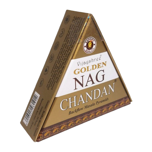 Golden back flow cones füstölő 10dbos Chandan