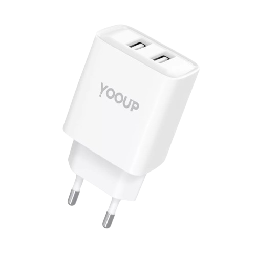 YOOUP NC96-B DUPLA HÁLÓZATI TÖLTŐ 12W FEHÉR