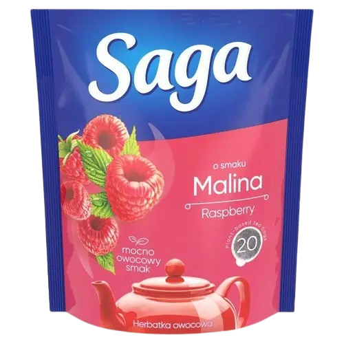 SAGA gyüm.tea 20 filt Málna 34g