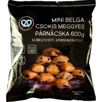 Frigotti mini belga csokis meggyes-párnácska 600g