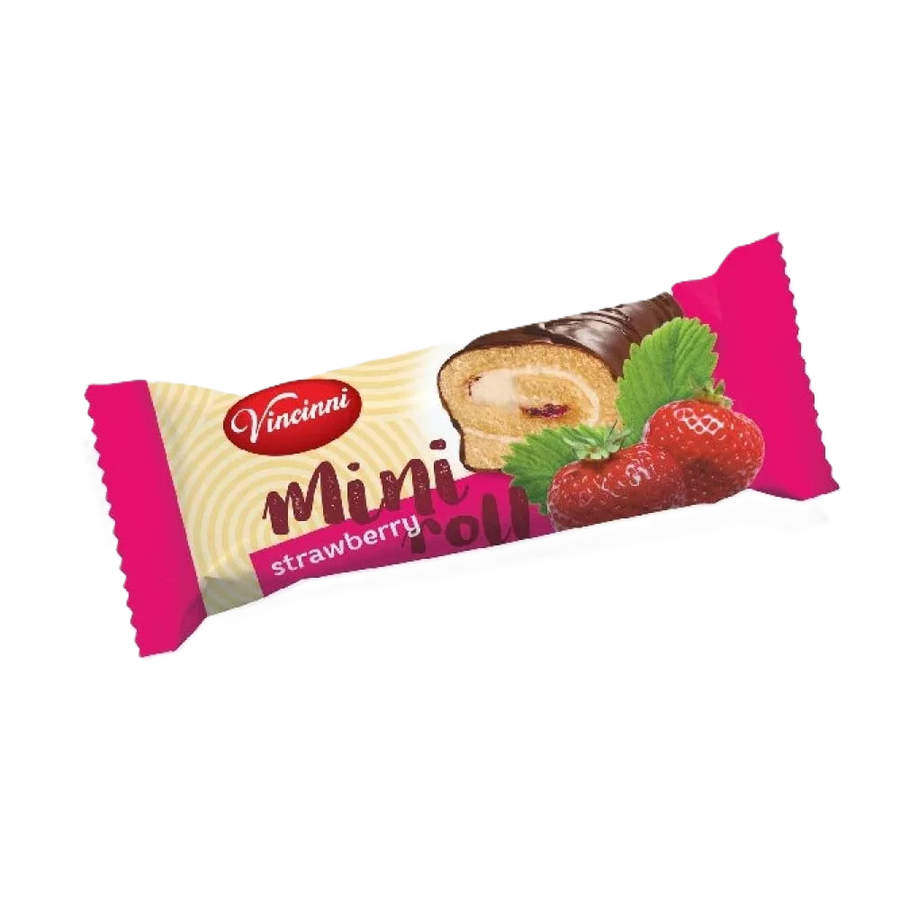Vincinni mini roll eper ízű krémmel kak.bev.30g