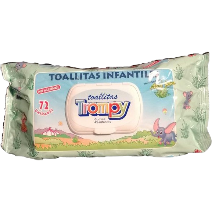 Trompy popsitörlő 72db kupakos aloe vera