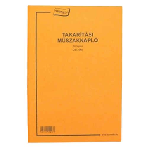 Nyomtatvány takarítási műszaknapló