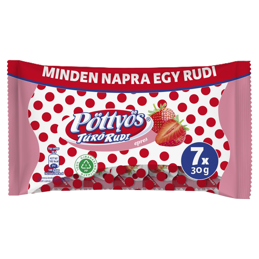 Pöttyös Túró Rudi epres 7*30g