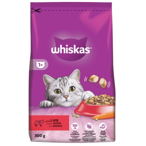 Whiskas száraz macskaeledel marhás 300g