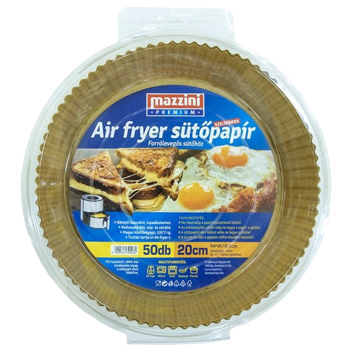 Mazzini Air fryer sütőpapír 50db kerek 20cm