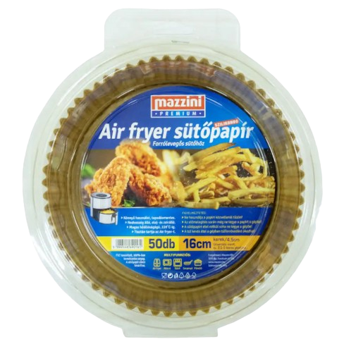 Mazzini Air fryer sütőpapír 50db kerek 16cm