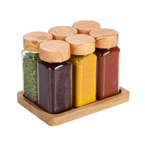 Fűszertartó szett 6db tartóval 140 ml S-726