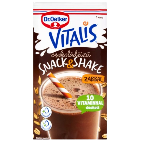 Dr. Oetker snack&shake csokoládé ízű italpor 29g