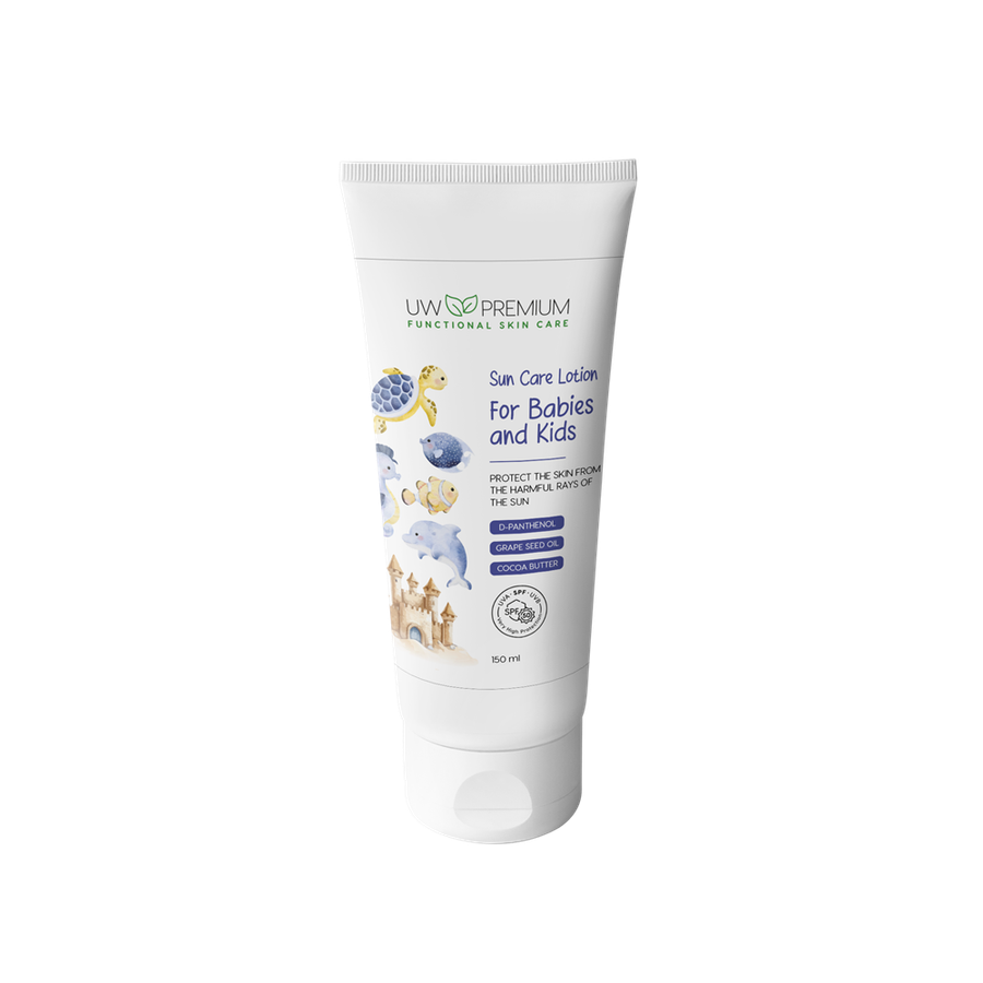 Uw premium sun care lotion babies and kids spf50 150 ml