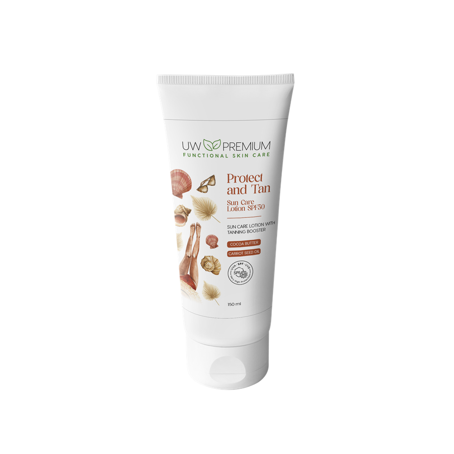 Uw premium védő és barnulást segítő naptej spf50 150 ml
