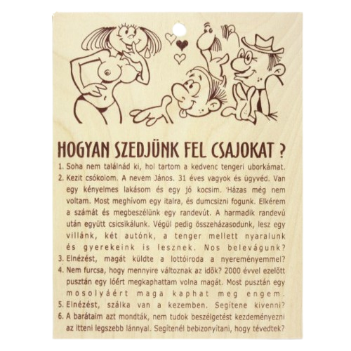 Fatábla Hogyan szedjünk fel csajokat?