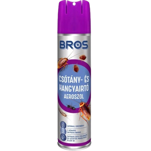 BROS csótány- hangya- és ágyipoloska-irtó aeroszol 400ml