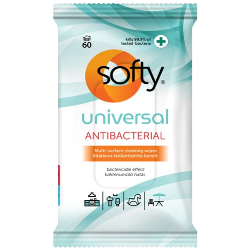Softy törlőkendő 60db Antibacterial