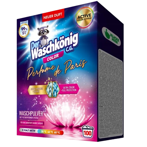 Der Waschkönig mosópor 6 kg 100 mosás Parfume de Paris color