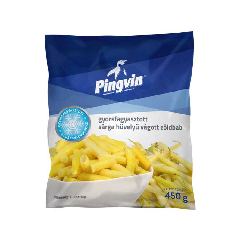 Pingvin gyorsfagyasztott sárga hüvelyű zöldbab 450g