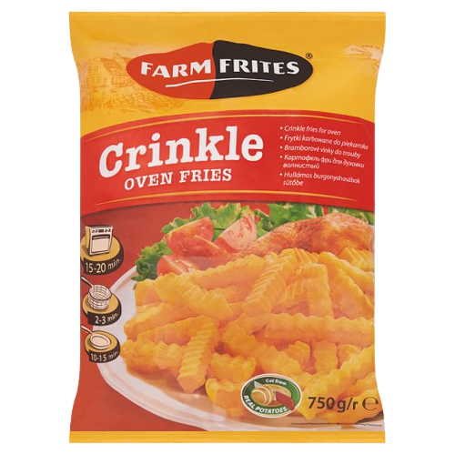 Farm Frites fagyasztott hullámos hasábburgonya 750g