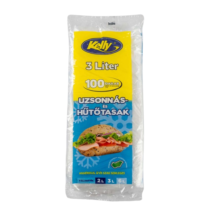 Kelly uzsonnás és hűtőtasak 100db 3L