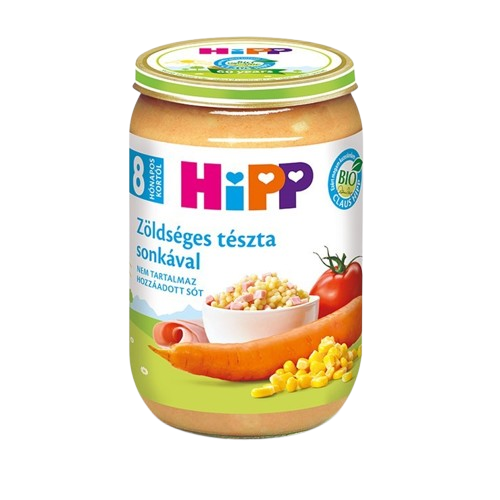 Hipp bébiétel zöldséges tészta sonkával 8hó 220g