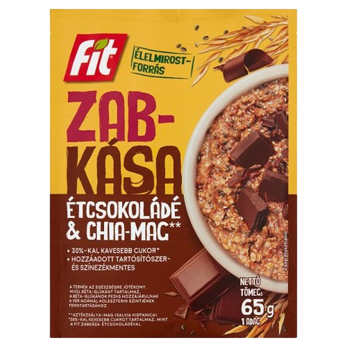 Fit reggeli zabkása CHIA maggal és étcso