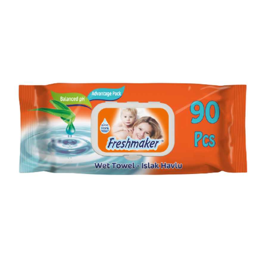 Freshmaker nedves törlőkendő 90db