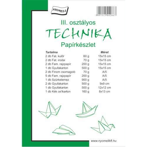 Technika csomag 3.osztályos