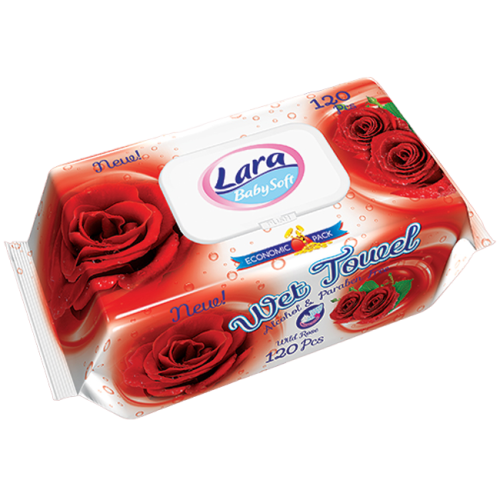 Lara törlőkendő 120db rose
